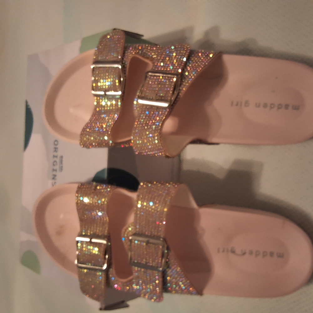 Glittery Pink Womens Sandals